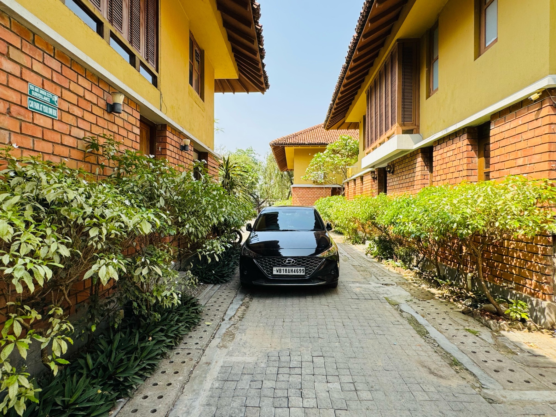 Private driveway inside gated Fort Radisson